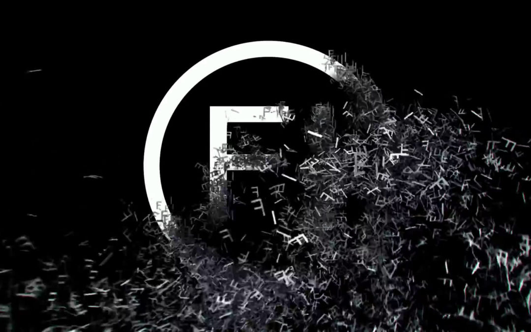 Шторм из букв — 3D анимационный видео логотип для компании Fantastic Imago